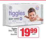 Tiggles Baby Wipes Assorted-40s
