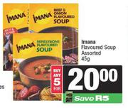Imana Flavoured Soup Assorted-For 5 x 45g