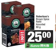 Robertson's Brown Spice Refill Assorted-For 2 x 80g