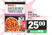 Spar Baked Beans In Tomato Sauce-For 2 x 410g