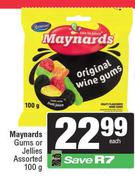 Maynards Gums Or Jellies Assorted-100g