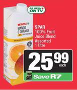Spar 100% Fruit Juice Blend Assorted-1L