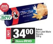 Bakers Blue Label Marie Biscuits-For 2 x 200g