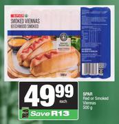 Spar Red Or Smoked Viennas-500g