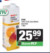 Spar 100% Fruit Juice Blend Assorted-1L