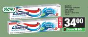 Aquafresh Base Range Toothpaste Fresh & Minty,Mild & Minty,Herbal Or Lemon Mint-For 2 x 100ml