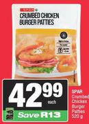 Spar Crumbed Chicken Burger Patties-520g