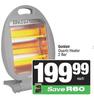 Goldair Quartz Heater 2 Bar