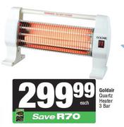 Goldair Quartz Heater 3 Bar