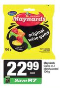 Maynards Gums Or Jellies Assorted-100g