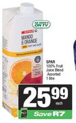 Spar 100% Fruit Juice Blend Assorted-1L