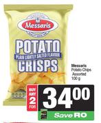 Messaris Potato Chips Assorted-For 2 x 100g