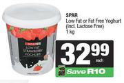 Spar Low Fat Or Fat Free Yoghurt-1Kg