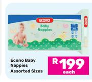 Econo Baby Nappies (Assorted Sizes)-Each