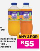 Hall's Blended Fruit Squash Assorted-For Any 2 x 1.25Ltr