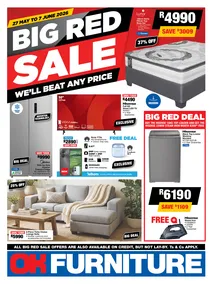 OK Furniture : Big Red Sale (27 May - 07 June 2026)