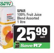 Spar 100% Fruit Juice Blend Assorted-1L