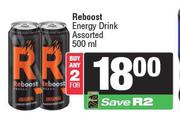 Reboost Energy Drink Assorted-For 2 x 500ml