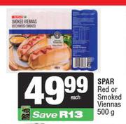 Spar Red Or Smoked Viennas-500g