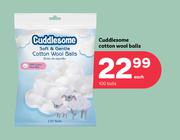 Cuddlesome Cotton Wool Balls 100 Balls-Each