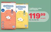 Cuddlesome Value Pack Nappies-42s, 44s, 46s, 50s Per Pack