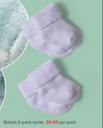 Babies 2 Pack Socks-Per Pack