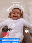 Coral Fleece Baby Grows 0-24 Months-Each