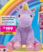 Tom's Toys 80cm Plush Assorted 850013116003/002/001/004-Each