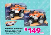 Adventure Wgheels Friction Monster Truck Assorted 774982
