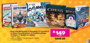 Grab & Go Battleship/Monopoly/Connect 4/Prima Toys 50 Games/Traditions Bingo/Chess/Snakes & Ladders-