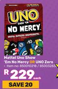 Mattel Uno Snow Em No Mercy Or Uno Zero 850010218/850032830