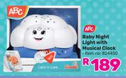 ABC Baby Night Light With Musical Clock 824450