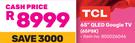 TCL 65" QLED Google TV 65P8K 850026046