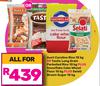 Aunt Caroline Rice 10Kg+Tastic Long Grain Parboiled Rice 10Kg+Snowflake Cake Wheat Flour 10Kg