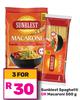 Sunblest Spaghetti Or Macaroni-For 3 x 500g