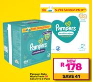 Pampers Baby Wipes Fresh Or Sensitive 6 Pack
