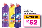 Domestos Thick Bleach Assorted-For 2 x 750ml