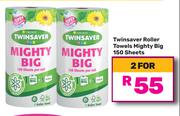 Twinsaver Roller Towels Mighty Big 150 Sheets-For 2