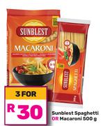 Sunblest Spaghetti Or Macaroni-For 3 x 500g