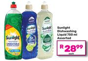Sunlight Dishwashing Liquid Assorted-750ml