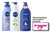 Nivea Pump Body Lotion Assorted-625ml