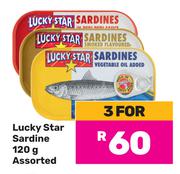Lucky Star Sardine Assorted-For 3 x 120g