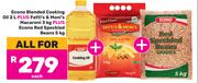 Econo Blended Cooking Oil 2L+Fatti's & Moni's Macaroni 3Kg+Econo Red Speckled Beans 5Kg-For All