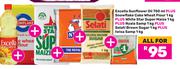Excella Sunflower Oil 750ml+Snowflake Cake Wheat Flour 1Kg+White Star Super Maize 1Kg-For All