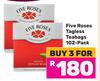 Five Roses Tagless Teabags-For 3 x 102's Pack