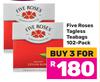 Five Roses Tagless Teabags-For 3 x 102's Pack