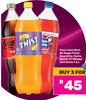 Coca-Cola Zero, No Sugar, Twist, Sparletta, Fanta, Sprite Or Stoney Soft Drink-For 3 x 1.5Ltr