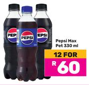 Pepsi Max Pet-For 12 x 330ml