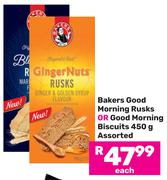 Bakers Good Morning Rusks Or Good Morning Biscuits Assorted-450g Each