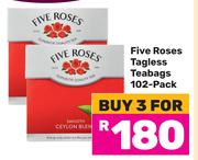 Five Roses Tagless Teabags-For 3 x 102's Pack